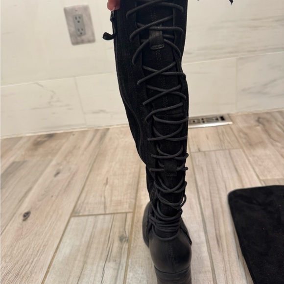 Miz Mooz Elegant Black Lace-Up Boots - Picture 2 of 5